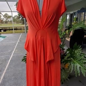 Michael Kors coral orange wrap  like dress